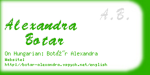 alexandra botar business card